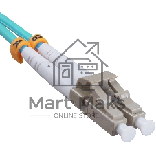Комм. шнур оптический Cabeus Tight Buffer, Duplex LC/LC, OM3 50/125, LSZH, 3м, Ø 3мм, серый хвостовик, аква