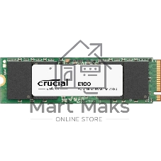 Накопитель SSD Crucial E100, 1Tb, PCIe 4.0 x4, M.2 2280, NVMe, R/W 5000/4500