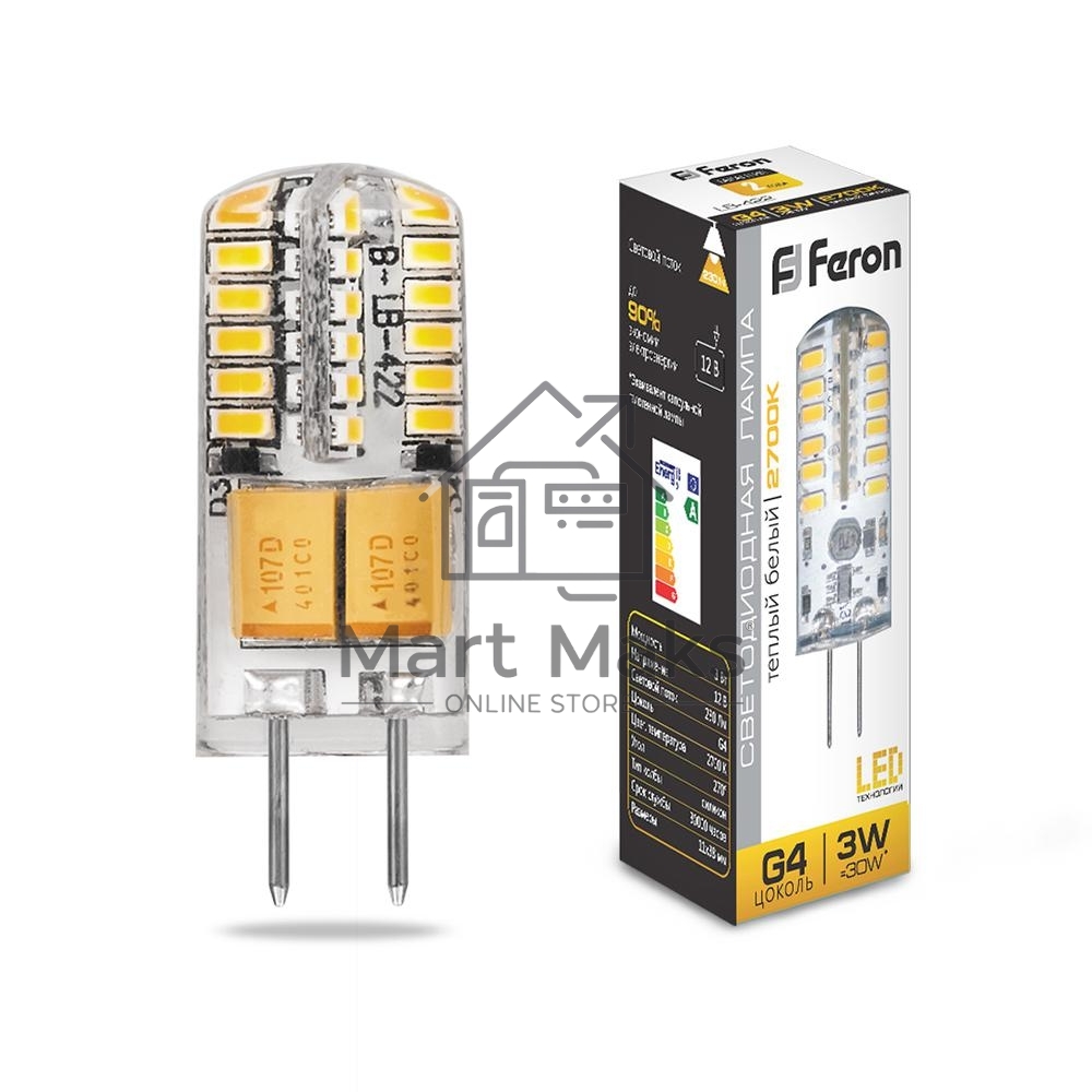 Лампа светодиодная FERON LB-422 (25531) 3W 12V G4 2700K