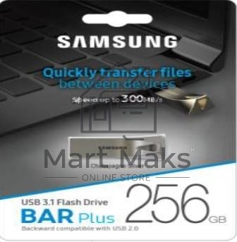Флешка USB R/W R/W256GB USB Drive <USB 3.1> Samsung BAR Plus (up to 300Mb/s) (MUF-256BE3/APC)