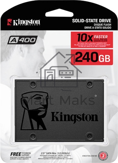 Накопитель SSD Kingston A400, 240GB, SATA III, 2.5