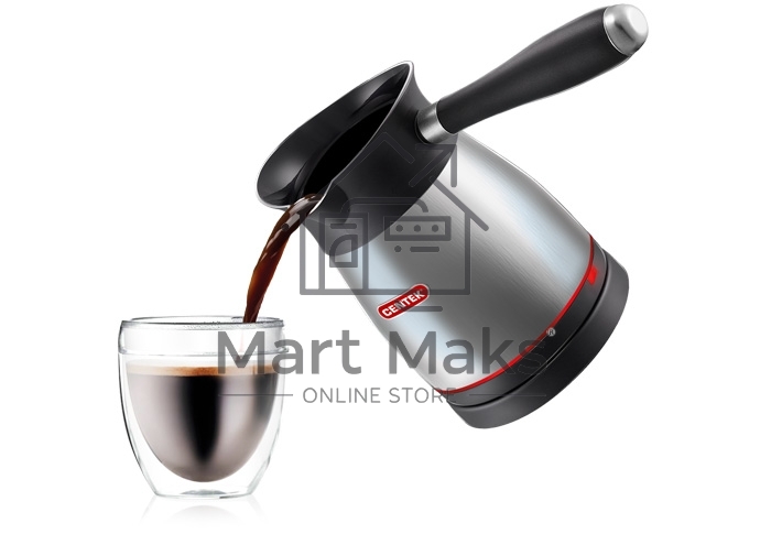 Кофеварка-турка электрическая Centek CT-1080 SS металл, исп. кофе - молотый, 0.5 л, 480 Вт