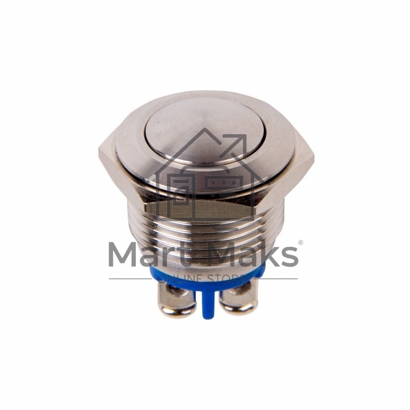 Кнопка антивандальная Ø16 Б/Фикс (2c винт) (ON)-OFF сфера (A16-A2) Rexant (в упак. 1шт.)