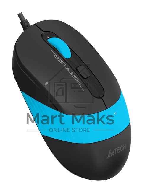 Мышь проводная A4Tech Fstyler FM10 черный/синий, 1600 dpi, USB, кнопки - 4