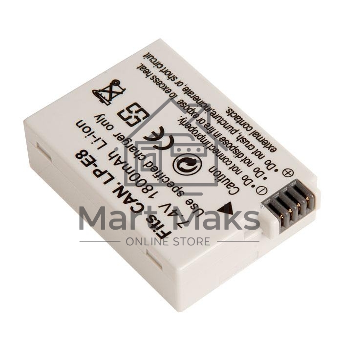 Аккумуляторная батарея для фотоаппарата Canon EOS 550D 7,4V 1800mAh Li-ion