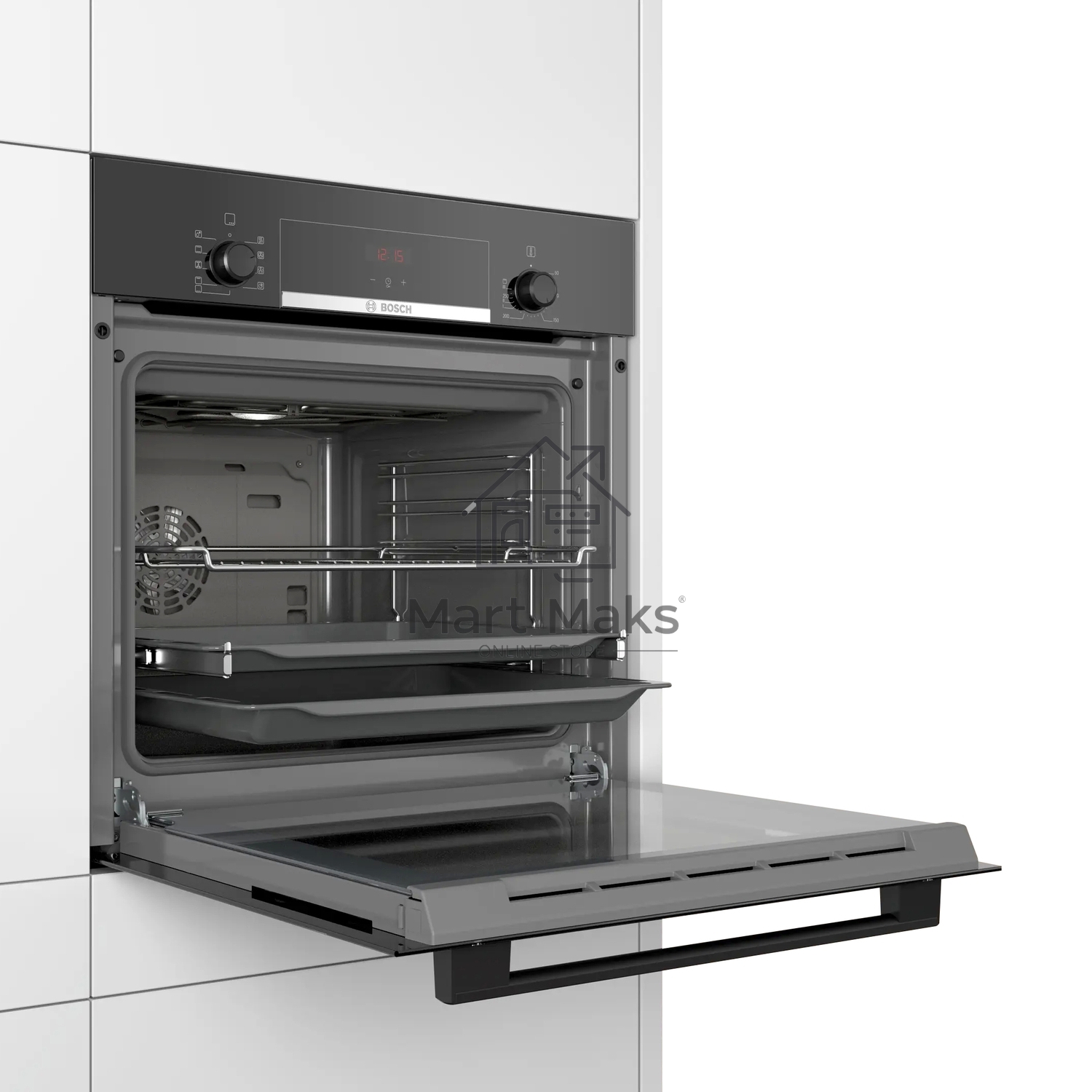 Духовой шкаф Bosch HBF534EB0Q Встраиваемый электрический духовой шкаф 60 x 60 cm черный, объем 66л, Размеры прибора (мм) 595 x 594 x 548 mm