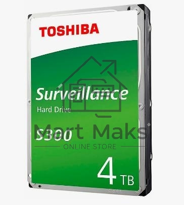 Жесткий диск Toshiba HDD SATA3 4Tb Surveillance S300 (SMR) 5400 256Mb (analog HDWT740UZSVA)