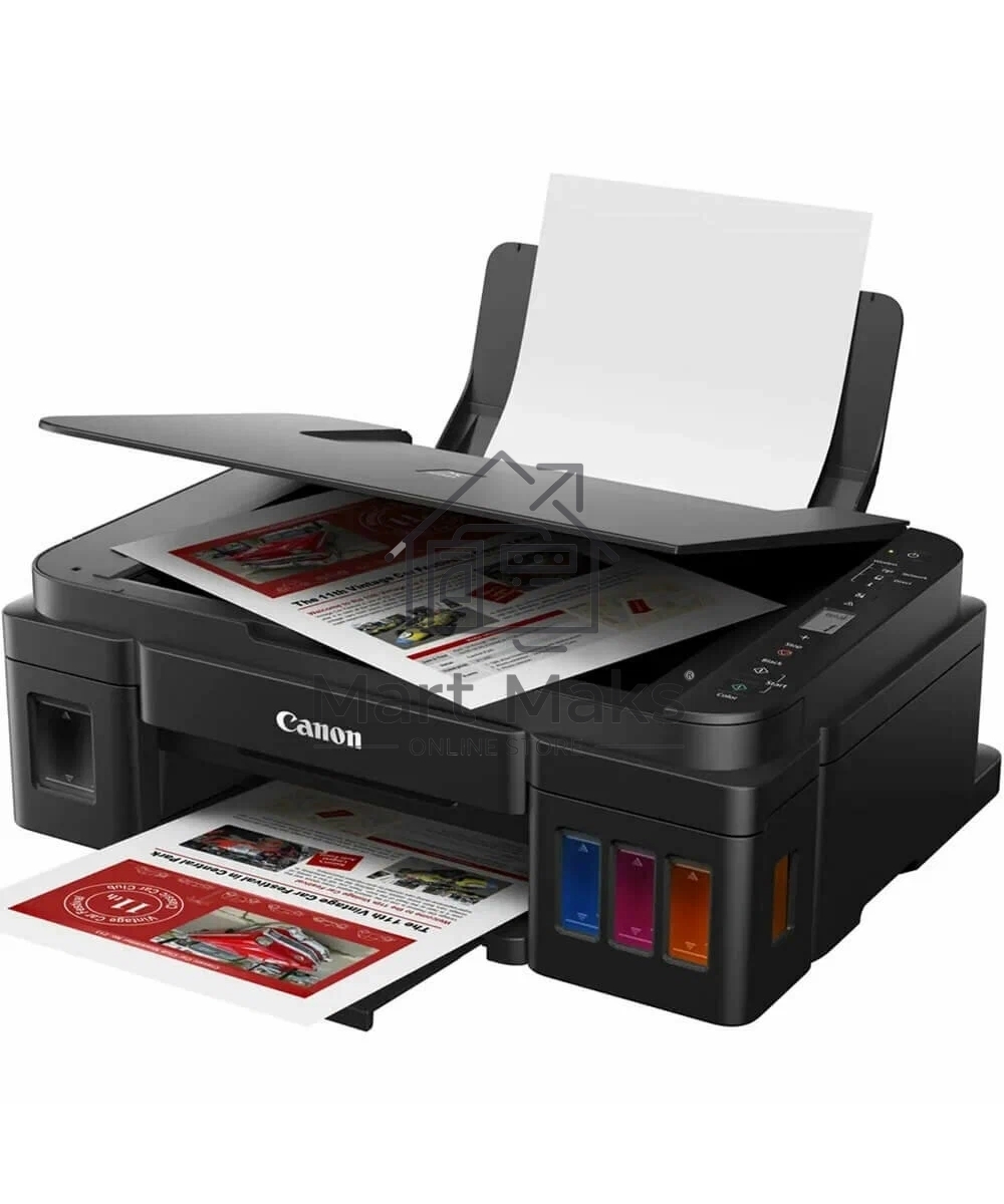 МФУ струйное Canon PIXMA G3410 (2315C009), A4, цветное, печ. 8.8 стр/мин (ч/б) 5 стр/мин (цвет), скан. до 19 стр/мин., 4800x1200 dpi (принтер) 1200х600 dpi (сканер), USB, Wi-Fi