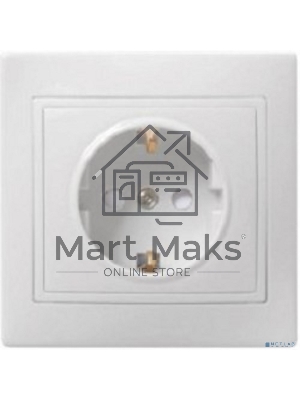 Розетка 1-м СП Кварта 16А РСш10-3-КБ защ. шторки с заземл. IP20 белый ИЭК ERK11-K01-16-DM