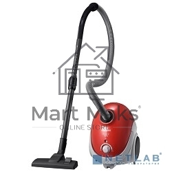 Пылесос Samsung VCC5251V3R 1800Вт, красный 410/1800 Вт, уборка сухая, пылесборник мешок, контейнер 2л