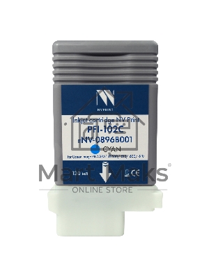 Картридж струйный NVPrint PFI-102С (NV-0896B001) Cyan для Canon ImagePROGRAF iPF500/510/600/610 (130 мл) совместимый
