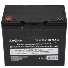 Аккумуляторная батарея ExeGate DT 1275 (12V 75Ah, под болт М6)