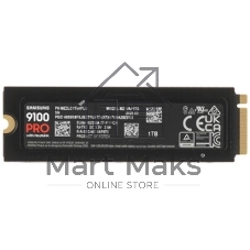 Накопитель SSD 1Tb Samsung 9100 PRO, M.2, PCI-E 5.0 x4, TLC 3D NAND R/W - 14800/13400 Mb/s с радиатором