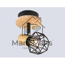 Светильник Ambrella light TR8751 BK/WD черный/дерево IP20 E27 D115*175