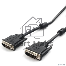 Кабель DVI-D dual link Cablexpert CC-DVI2L-BK-6, 25M/25M, 1.8м, CCS, черный, экран, феррит.кольца, пакет