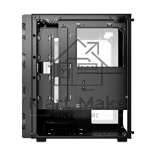 Корпус HSPD M550, Mesh Mid Tower, Black, TG, 0.45 SPCC, no fans ATX, mATX, mITX 160/340/200mm 2x2.5