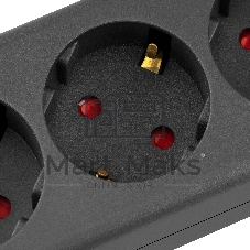 Сетевой фильтр Buro 600SE-1.8-USB-B 1.8м (6 розеток) черный (коробка)