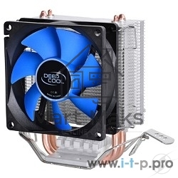 Кулер для процессора DEEPCOOL ICE EDGE MINI FS V2.0 синий, 80 мм, алюминий/медь, 2200 об/мин, 24.7 дБ, 3 pin, 100 Вт, 112 мм