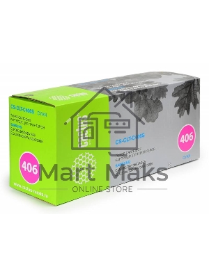 Картридж лазерный Cactus CS-CLT-C406S cyan голубой (1000 стр.) для Samsung CLP-360/365/CLX-3300/3305