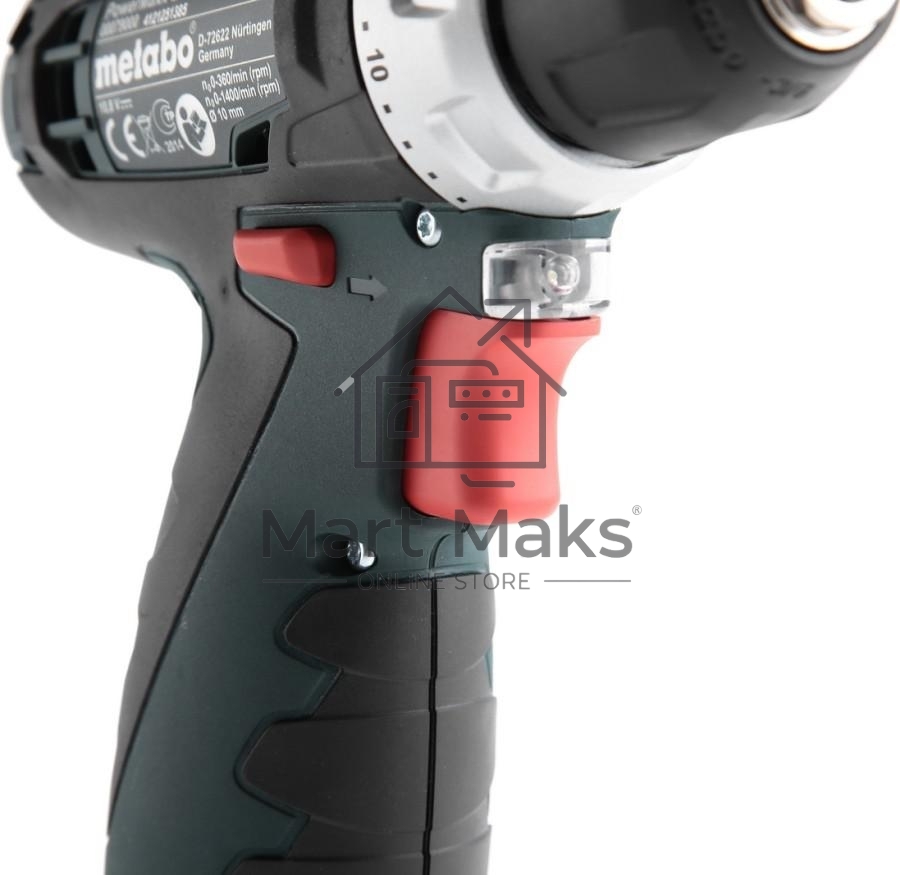 Дрель-шуруповерт Metabo PowerMaxx BS 600080500, Аккумуляторный, 12В, 2 АКБ