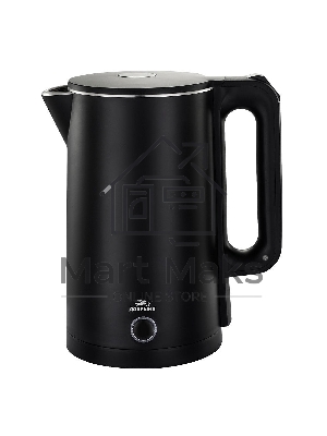 Чайник электрический Добрыня DO-1245B (1,8л) 2000Вт двойная стенка пл/нжс черный