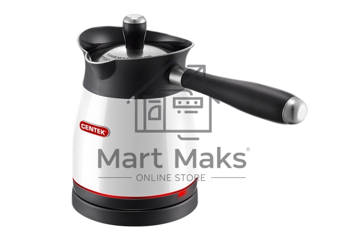 Электрическая турка Centek CT-1080 W (белый) 0.5л, 1000Вт, нерж.сталь, съемная мягкая ручка, крышка