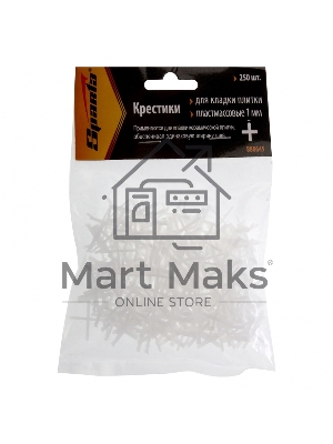 Крестики, 1,0 мм, для кладки плитки, 250 шт. Sparta