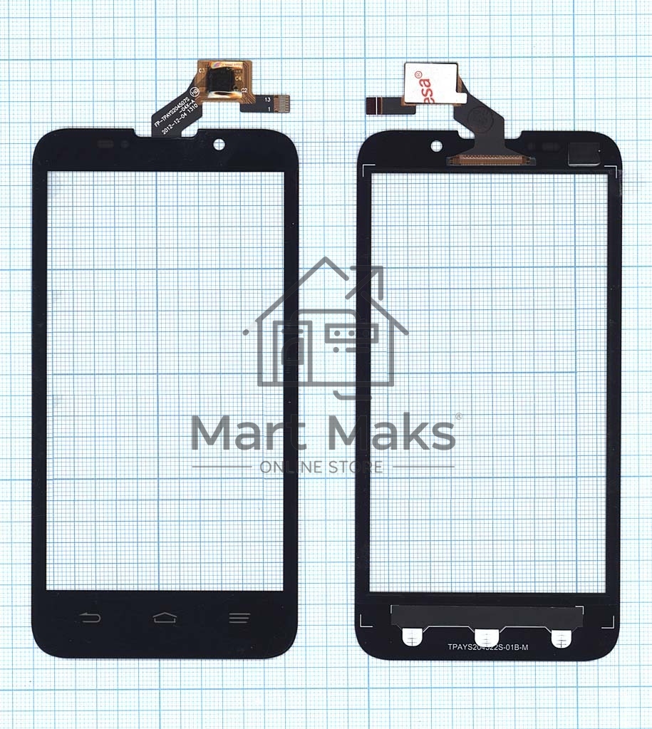 Сенсорное стекло (тачскрин) для ZTE Majesty Z796C, черное