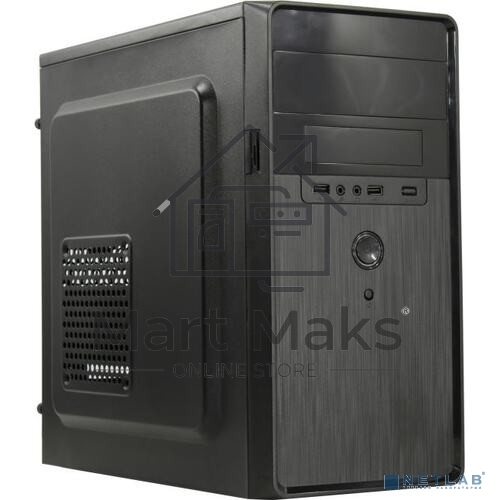 Компьютерный корпус Minitower ExeGate EX286425RUS BA-309-400W-8 (mATX, БП AA400 с вент. 8см, 2*USB, HD аудио, черный)