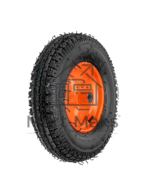 Колесо пневм. Palisad усилен. шина 8PR, 4.00-8 D400мм, подш. внут. диам. 20мм, длина оси 90 мм