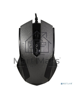 Мышь проводная Qumo Office M14 серый, 1000 dpi, USB, кнопки - 3