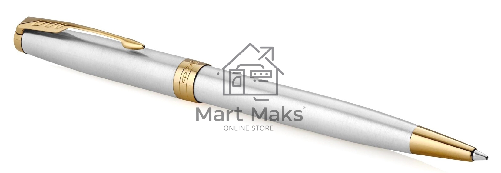 Ручка шариковая Parker Sonnet Core K527 (CW1931507) Stainless Steel GT M, черные чернила, подарочная коробка