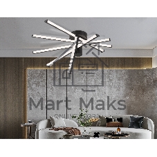 Потолочный светодиодный светильник Ambrella light FL6222 BK черный 70W 3000K-6400K 605*605*170 (ПДУ ИК)