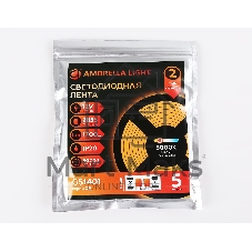 Светодиодная лента Ambrella light GS1401 2835 240Led/ 17W m/ 12V IP20 3000K/ 5000*10*1.2mm (2 конт.)