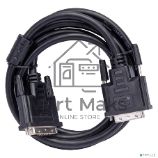 Кабель DVI-D dual link Cablexpert CC-DVI2L-BK-6, 25M/25M, 1.8м, CCS, черный, экран, феррит.кольца, пакет