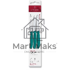 Набор ножей кухонных Victorinox Swiss Classic 6.7114.34C1 для овощей компл.:3предм. зеленый европодвес