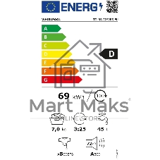 Стиральная машина Whirlpool TDLRB 7232BS/EU белый, загрузка вертикальная 7 кг, 1200 об/мин, класс D