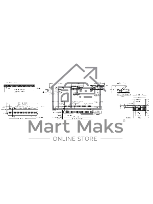 Разъем FPC Flip-Lock 0510-10RLGF 10 pin высота 1мм шаг 0,5мм