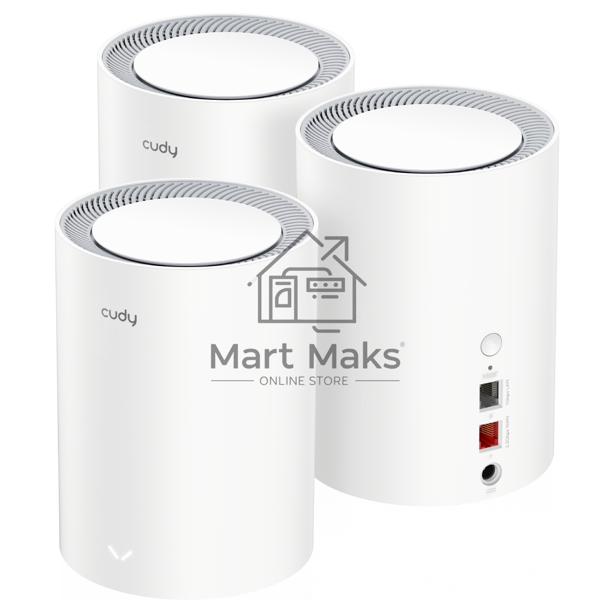 Бесшовный Mesh роутер Cudy M1800(3-Pack) AX1800 10/100/1000BASE-TX белый (упак.:3шт)