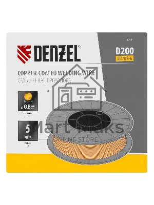 Омедненная проволока Denzel ER70S-6, диам. 0,8 мм, 5 кг, диам. катушки D200 Denzel
