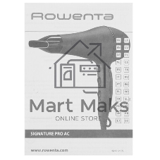 Фен Rowenta CV7827F0 черный/серебристый, 2100 Вт