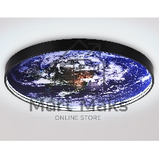Настенно-потолочный светодиодный светильник Ambrella light FW11136 BK черный 50W LED 3000-6400K D800*38