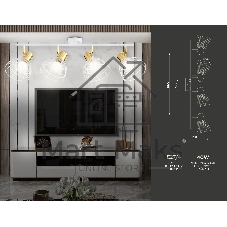 Светильник Ambrella light TR8603/4 WH/GD белый/золото E27*4 max 40W 465*154*230