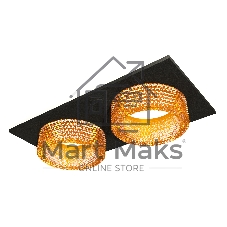 Комплект встраиваемого светильника Ambrella light XC6526044 SBK/CF черный песок/голубой MR16 GU5.3 (C6526, N6154)