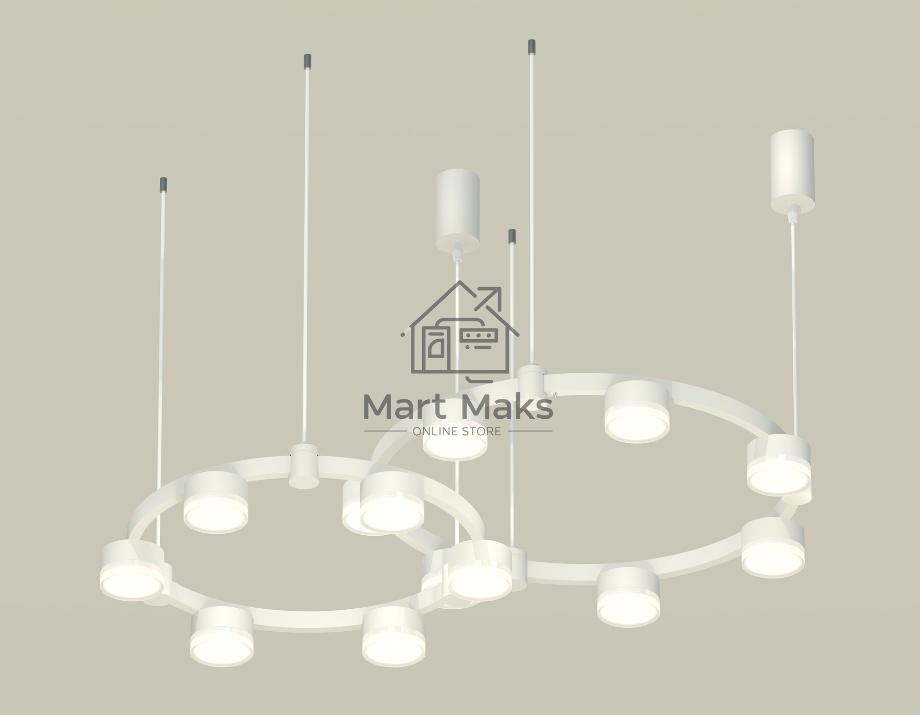 Светильник Ambrella light XR92081006/13 SWH/FR/CL белый песок/белый матовый/прозрачный GX53 (A9208, C9236, C9231, N8399)