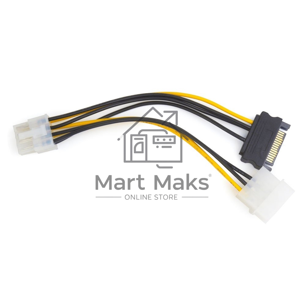 Разветвитель питания Cablexpert CC-PSU-82, Molex+SATA->PCI-Express 8pin, для подключения в/к PCI-Е (8pin) к б/п ATX