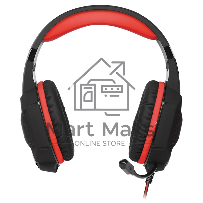 Игровые наушники с микрофоном SVEN AP-U988MV, черный-красный (USB, LED, 7.1)