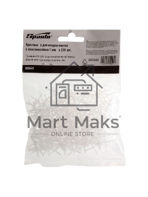 Крестики, 1,0 мм, для кладки плитки, 250 шт. Sparta