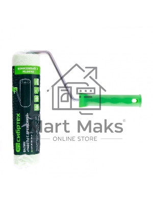 Валик Сибртех Работы с древесиной, 250 мм, ворс 12 мм, D - 48 мм, D ручки - 8 мм, микроволокно