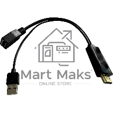 Переходник Buro HDMI (m)/DisplayPort (f) черный